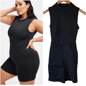 NWT Good American one piece women good compression sleeveless suit black…